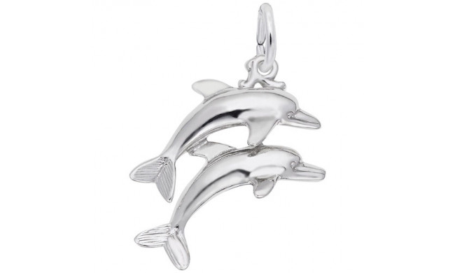 Rembrandt Sterling Silver Two Dolphins Charm