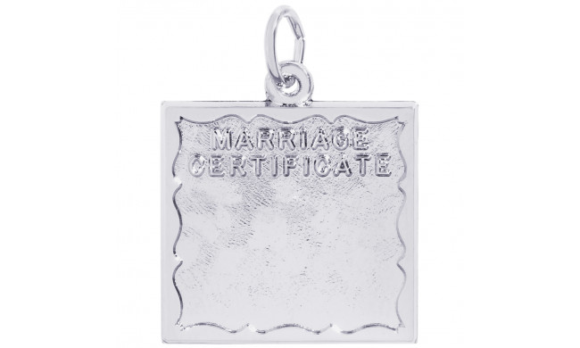 Sterling Silver Marriage Certificate Charm