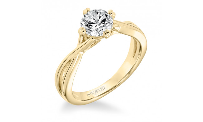 Artcarved Bridal Unmounted No Stones Contemporary Twist Solitaire Engagement Ring Kennedy 14K Yellow Gold - 31-V677ERY-E.01