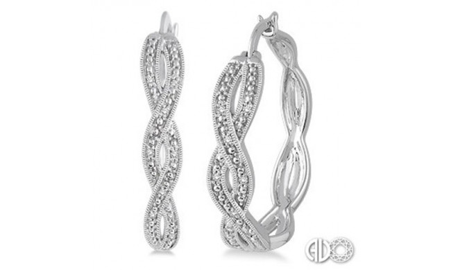 Ashi Diamonds Silver Infinity Earrings