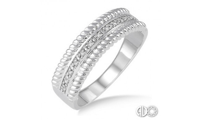Ashi Diamonds Silver Rope Ring