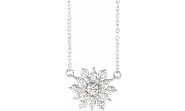 Platinum 1/2 CTW Diamond Vintage-Inspired 18 Necklace - 86948613P