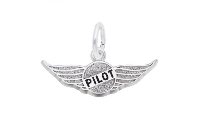 Rembrandt Sterling Silver Pilot'S Wings Charm
