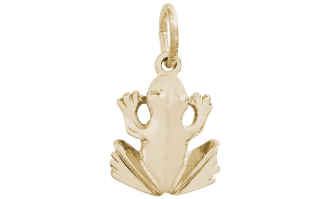 14k Gold Frog Charm