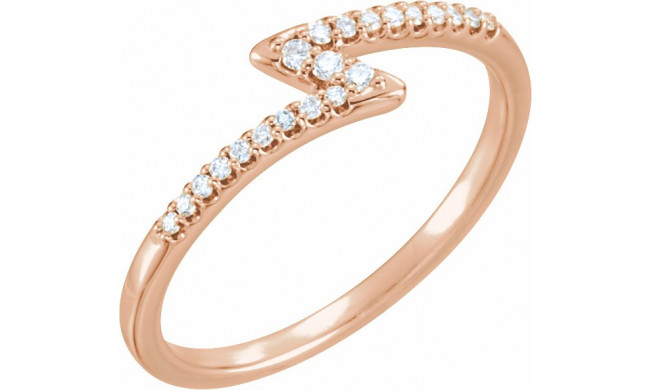 14K Rose 1/8 CTW Diamond Stackable Ring - 123053602P