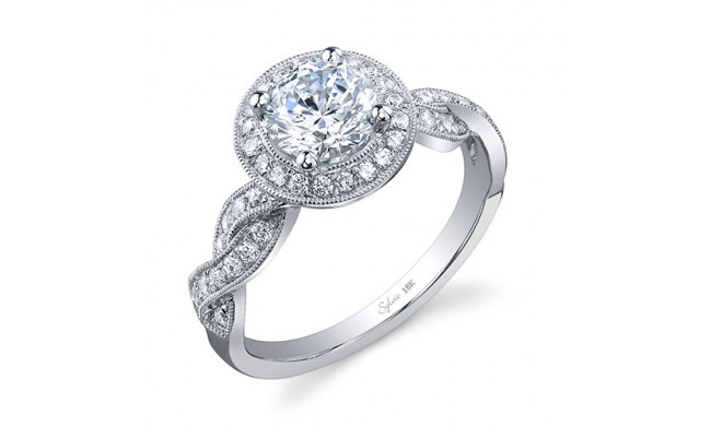 0.36tw Semi-Mount Engagement Ring With 1ct Round Head