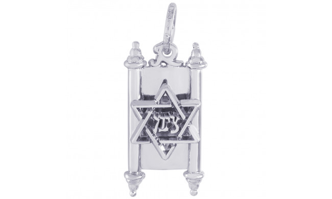 Sterling Silver Torah Charm