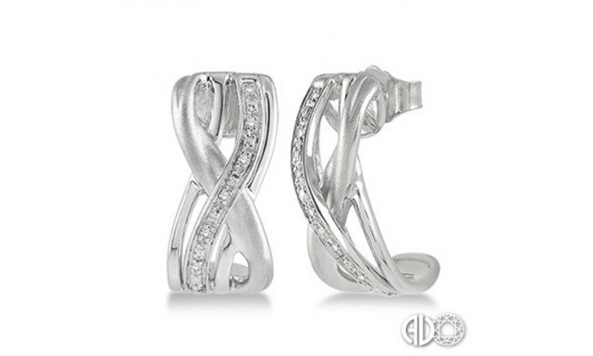 Ashi Diamonds Silver Swirl Earrings