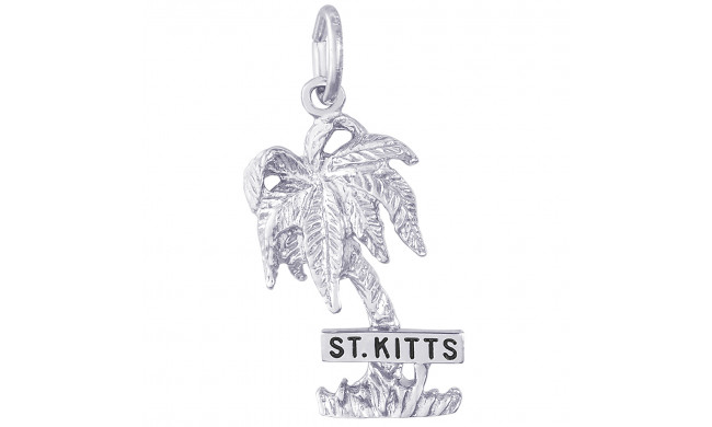 Sterling Silver St. Kitts Palm w/ Sign Charm