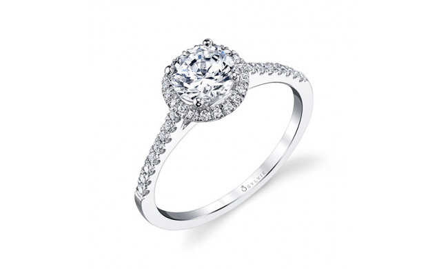 0.24tw Semi-Mount Engagement Ring With 3/4ct Round Head