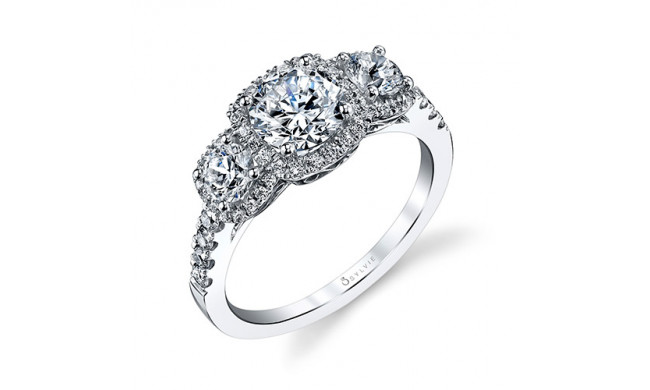 0.90tw Semi-Mount Engagement Ring With 1ct Round Head