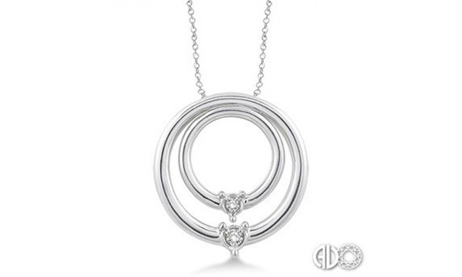 Ashi Diamonds Silver Circle Pendant