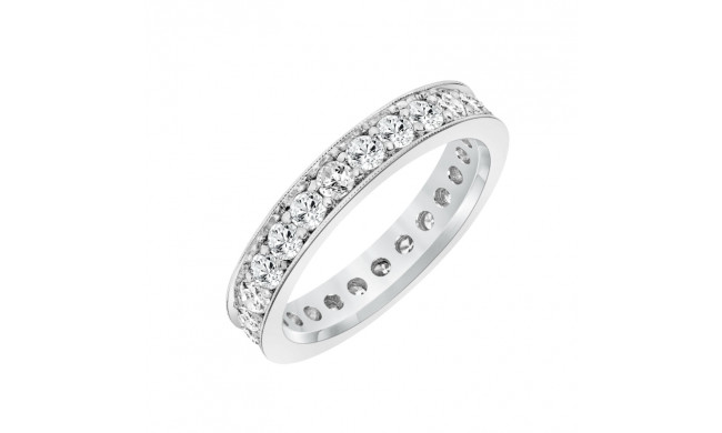 Artcarved Bridal Mounted with Side Stones Classic Eternity Diamond Anniversary Band 14K White Gold - 33-V70G4W65-L.00