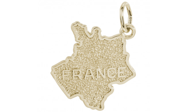 14k Gold France Charm