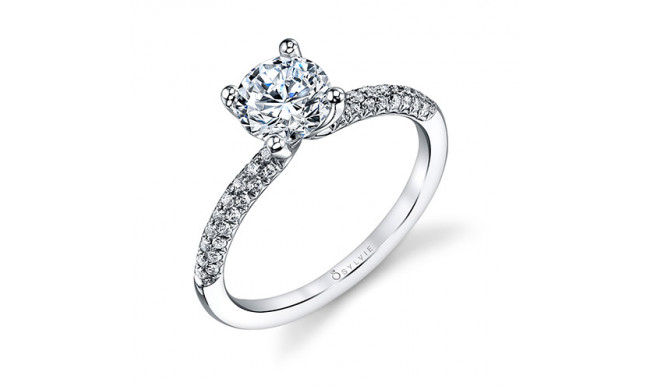 0.30tw Semi-Mount Engagement Ring With 1ct Round Head