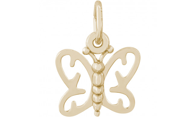 14k Gold Butterfly Charm