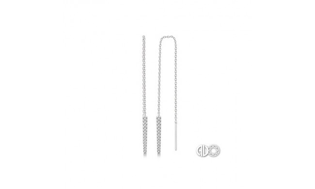 Ashi Diamonds 10k White Gold Diamond Tapered Threader Earrings