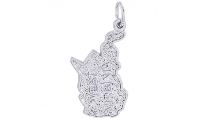 Sterling Silver West Virginia Charm
