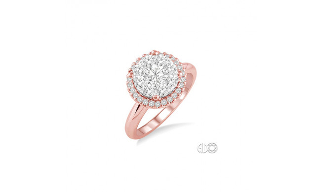 Ashi 14k Rose Gold Pear Shape Diamond Lovebright Engagement Ring