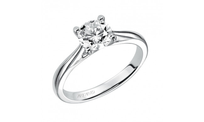 Artcarved Bridal Unmounted No Stones Classic Solitaire Engagement Ring Lindsey 14K White Gold - 31-V407ERW-E.01