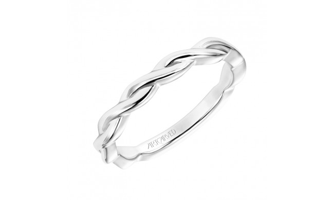 Artcarved Bridal Band No Stones Contemporary Twist Solitaire Wedding Band Kassidy 14K White Gold - 31-V769W-L.00