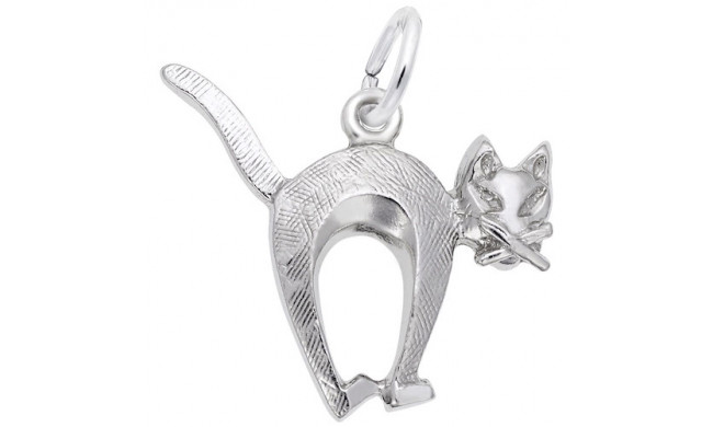 Rembrandt Sterling Silver Scared Cat Charm