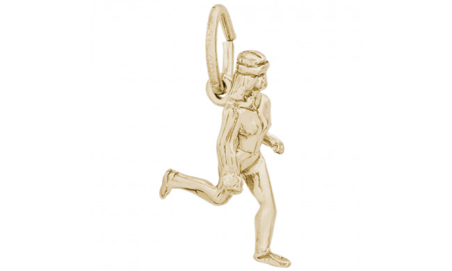 14k Gold Female jogger Charm