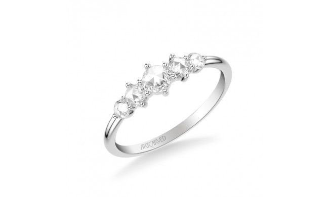 Artcarved Bridal Mounted with Side Stones Anniversary Ring 14K White Gold - 33-V9382W-L.00
