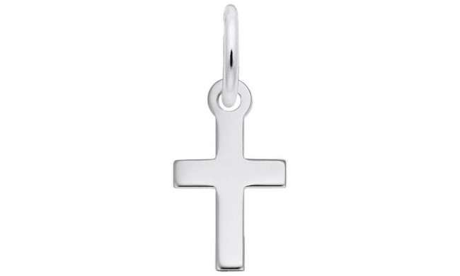 Rembrandt Sterling Silver Small Plain Cross Charm