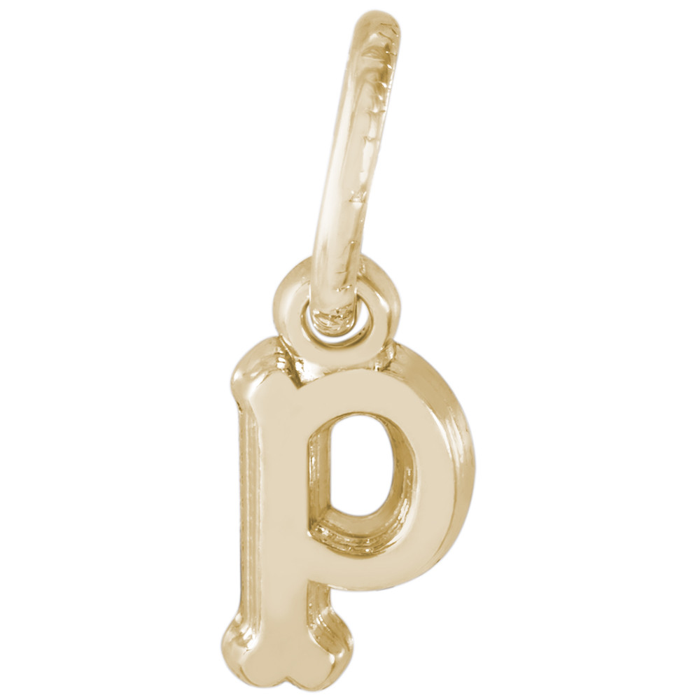 Sterling Silver Initial P Charm | Diamond Durrell's