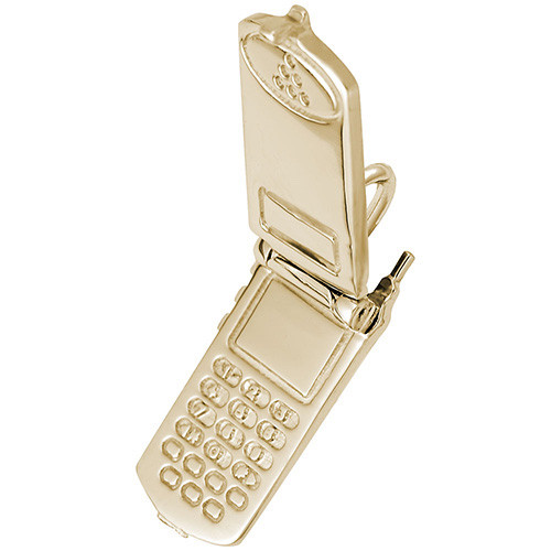 Rembrandt 14k Yellow Gold Flip Cell Phone Charm | Diamond Durrell's