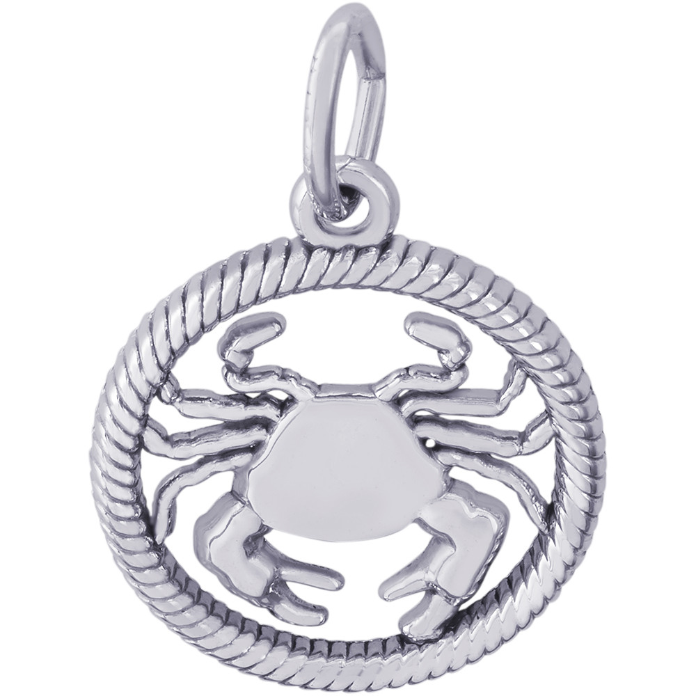 Sterling Silver Cancer Charm | Diamond Durrell's