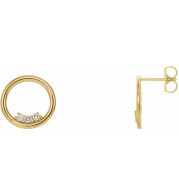 14K Yellow 1/6 CTW Diamond Circle Earrings - 86818601P