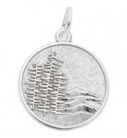Rembrandt Sterling Silver Mountain Scene Charm
