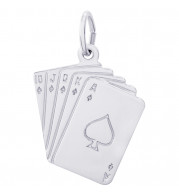 Sterling Silver Cards Charm
