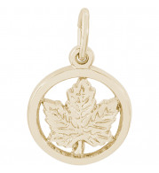 14k Gold Maple Leaf Charm