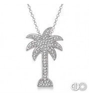 Ashi Diamonds Silver Palm Tree Pendant