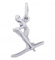 Sterling Silver Skier Charm