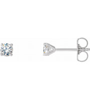 14K White 1/4 CTW Diamond 4-Prong Cocktail-Style Earrings - 297626068P