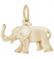 14k Gold Elephant Charm