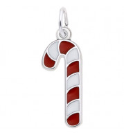 Rembrandt Sterling Silver Candycane with Color Charm