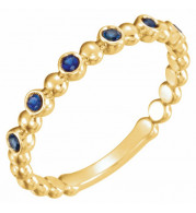 14K Yellow Blue Sapphire Stackable Ring - 71814601P