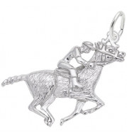Rembrandt Sterling Silver Horse & Jockey Charm
