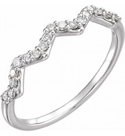 14K White 1/5 CTW Diamond Stackable Ring - 123052600P