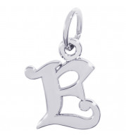 Sterling Silver Initial E Charm