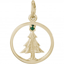 14k Gold Christmas Tree Charm
