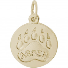 14k Gold Aspen Bear Paw Print