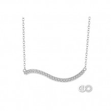 Ashi Diamonds 10k White Gold Diamond Wave Pendant
