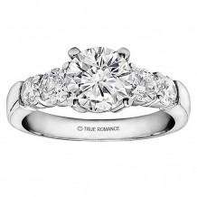 True Romance Platinum 0.64ct Diamond Classic Semi Mount Engagement Ring