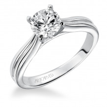 Artcarved Bridal Unmounted No Stones Classic Solitaire Engagement Ring Irene 14K White Gold - 31-V195ERW-E.02
